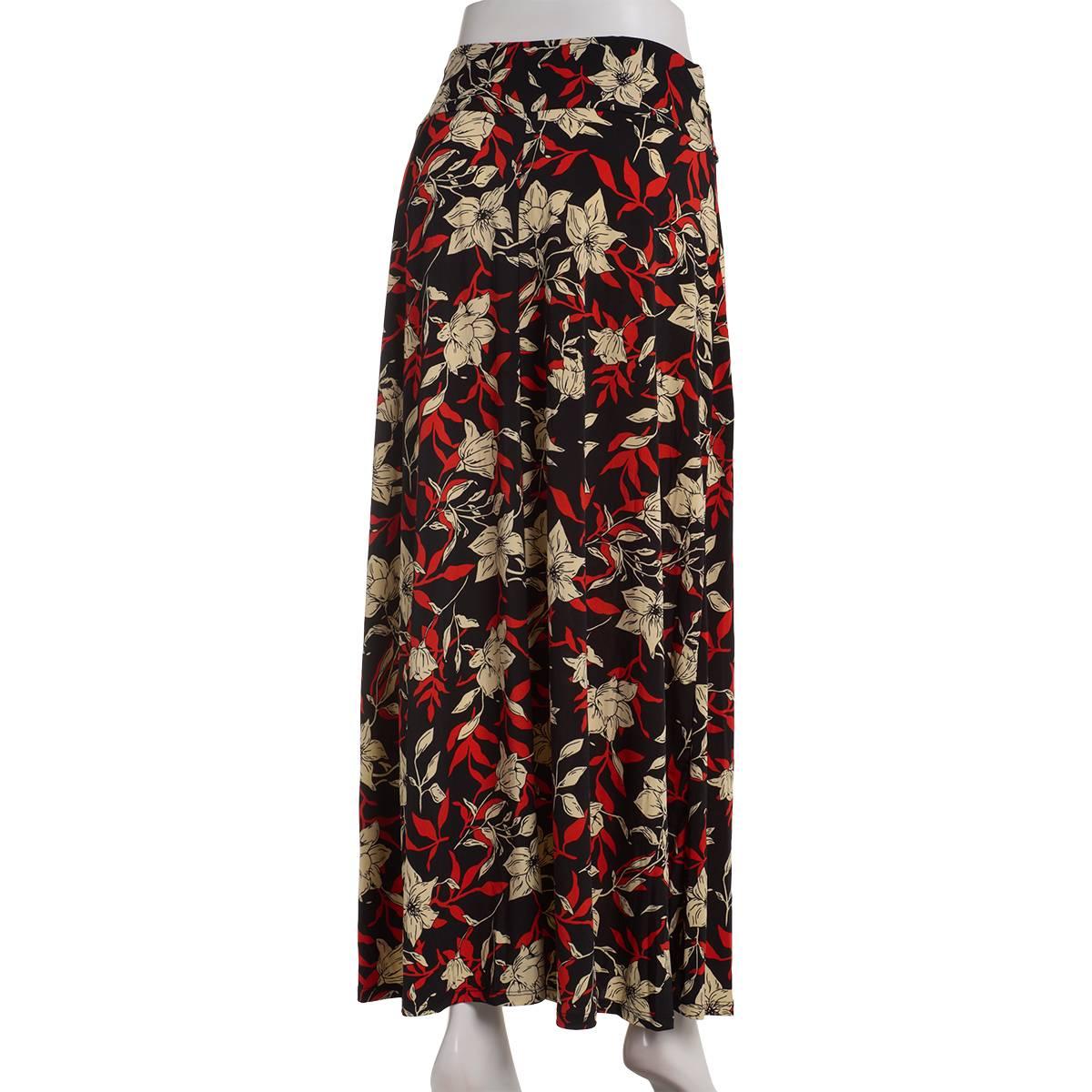 Womens NY Collection Henna Floral Maxi Skirt