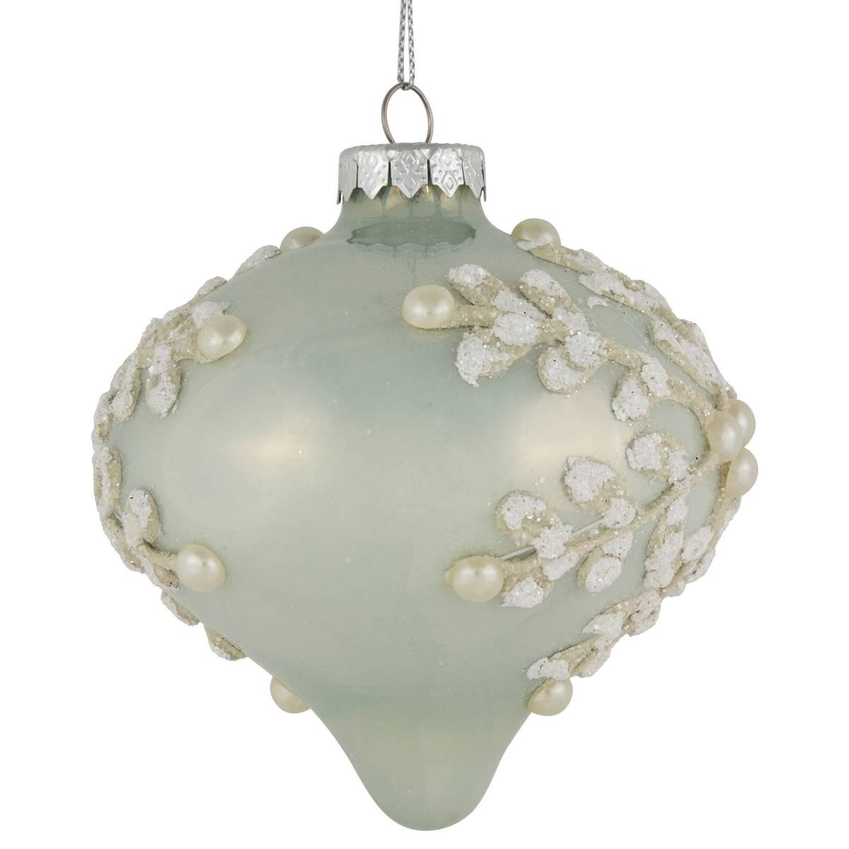 Northlight Seasonal Pastel Green Christmas Ornaments - Set of 2