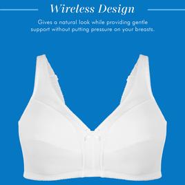Womens Bestform Unlined Seamed Cup Wire-Free Cotton Bra 5006825
