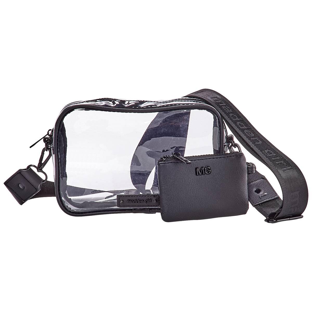 Madden Girl Clear Bucket Crossbody Bag