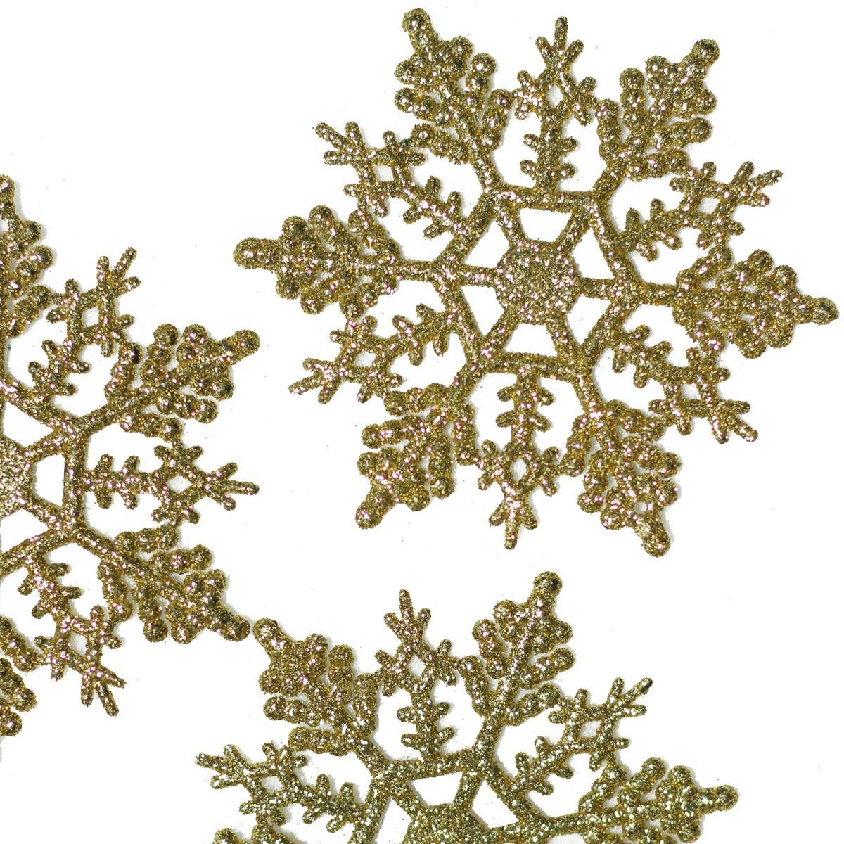 Northlight Seasonal 24pk. Gold Glitter Snowflake Ornaments