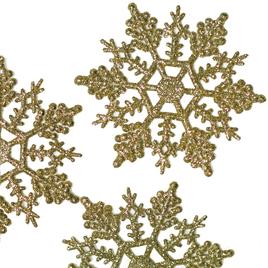Northlight Seasonal 24pk. Gold Glitter Snowflake Ornaments