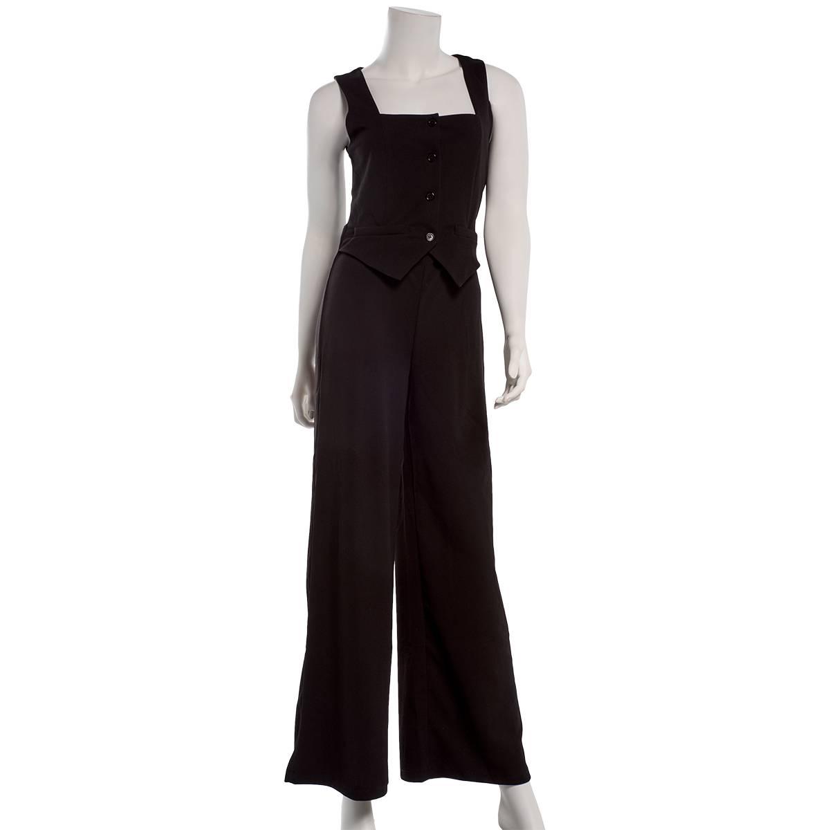 Juniors Madden Girl Knit Dobby Square Neck Vest Jumpsuit