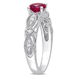 Gemstone Classics™ 10kt. Gold Lab Created Ruby & Sapphire Ring