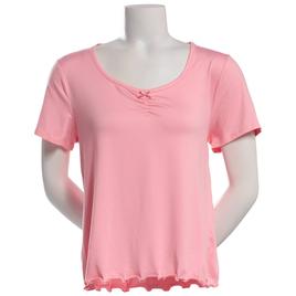 Petite Jessica Simpson Short Sleeve Solid Cinched Pajama Tee