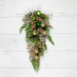 Northlight 25in. Ornaments & Berries Glittered Christmas Swag