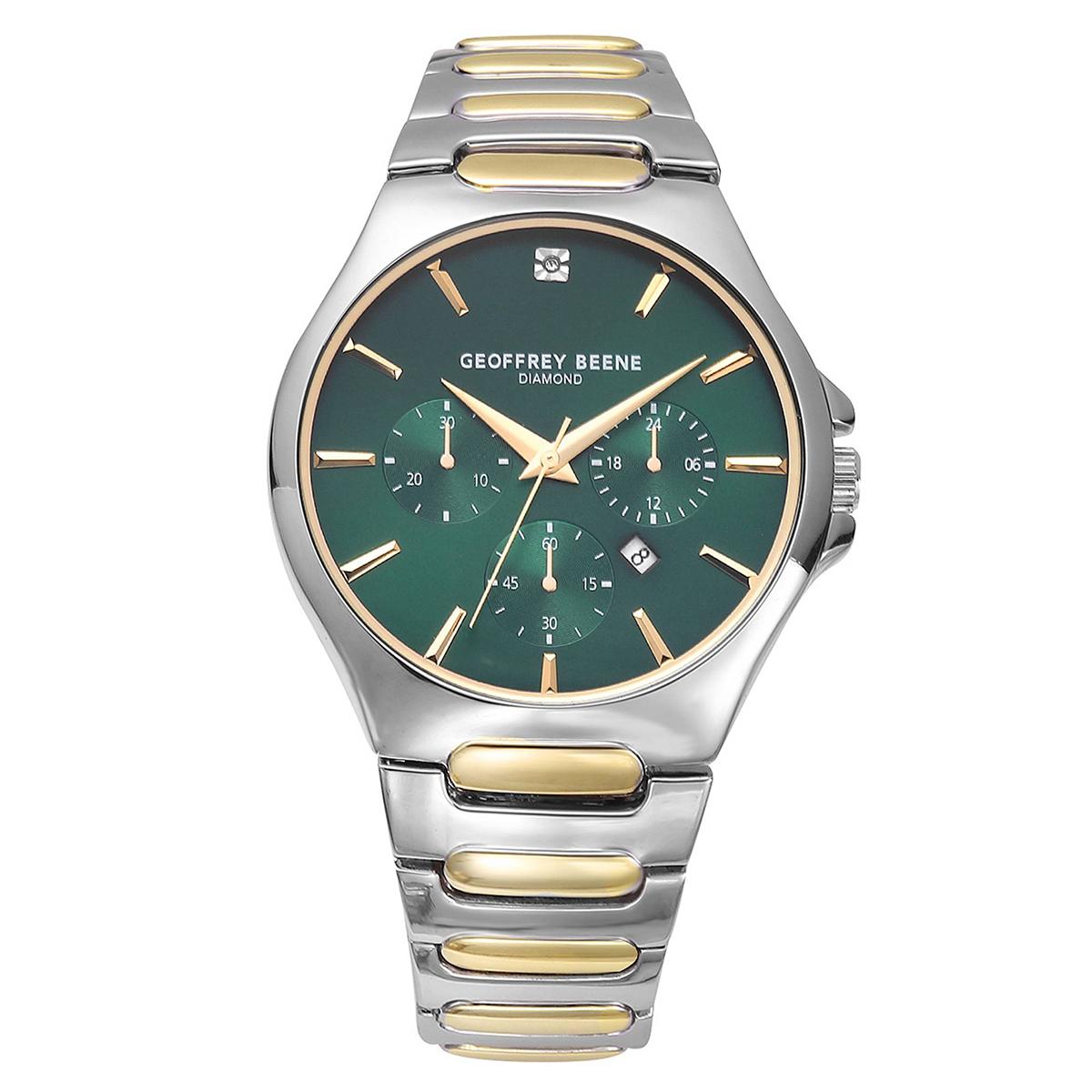 Mens Geoffrey Beene(R) 42mm Two-Tone Bracelet Watch - GBA0036TTG