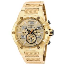 Mens Invicta Speedway Gold Dial Quartz Watch - 19529