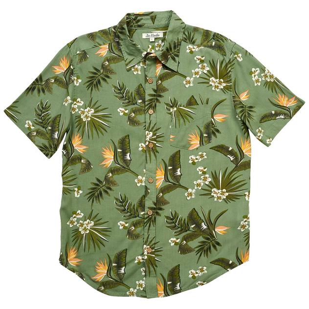 Mens Joe Marlin Floral Button Down Shirt - Garden Sage