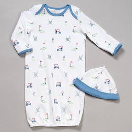 Baby Boy (NB-3M) Little Me(R) Golf Club Gown & Hat
