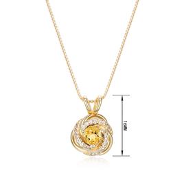 Forever Facets 18kt. Gold Citrine Love Knot Necklace