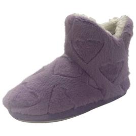 Womens Capelli New York Faux Fur Heart Boot Slippers