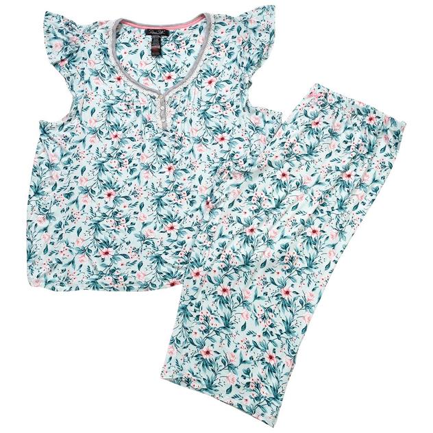 Plus Size René Rofé® Flutter Sleeve Tropical Floral Pajama Set