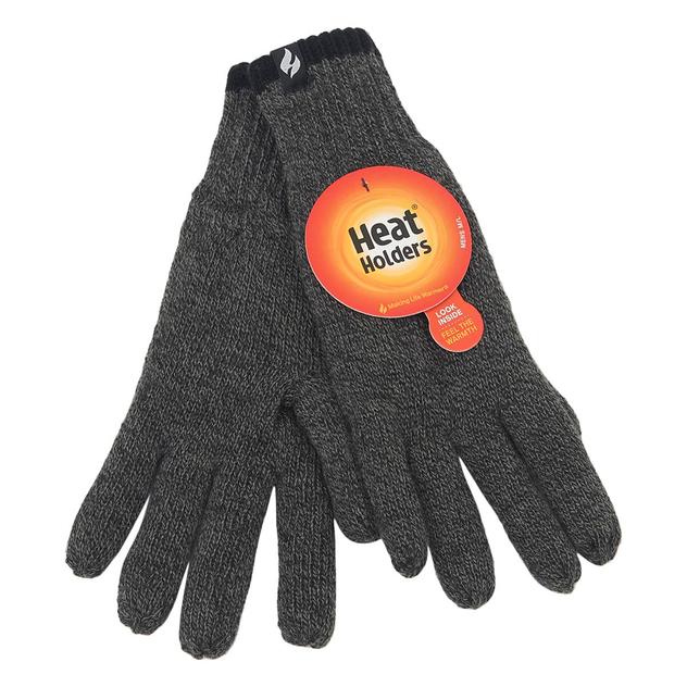 Mens Heat Holders® Flat Knit Contrast Trim Gloves