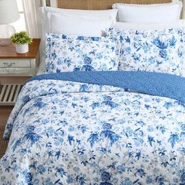 Laura Ashley Breezy Floral Cotton Reversible Quilt Set