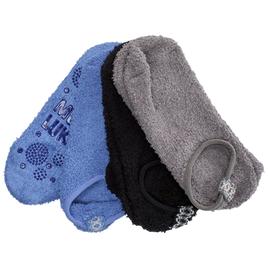 Womens MUK LUKS(R) 3pk. Low Cut Cozy Socks With Grippers