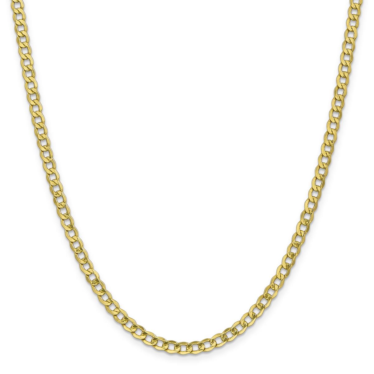 Mens Gold Classics(tm) 10kt. 4.3mm 24in. Semi-Solid Chain Necklace