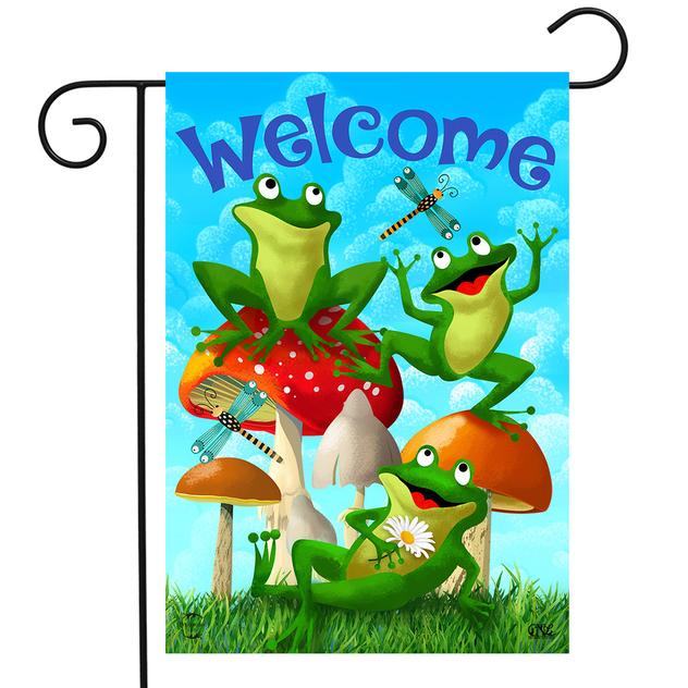 Briarwood Lane Happy Frogs Garden Flag