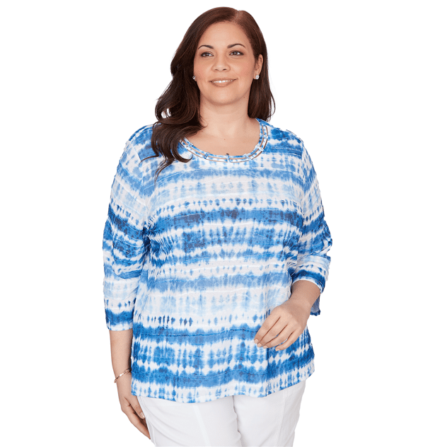 Plus Size Alfred Dunner The Royal Treatment Tie Dye Blouse