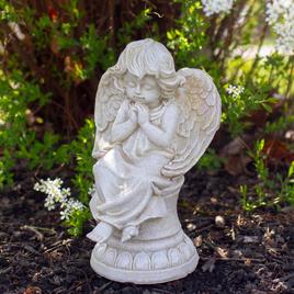 Northlight Seasonal 9in. Praying Angel on Pedestal Garden Statue
