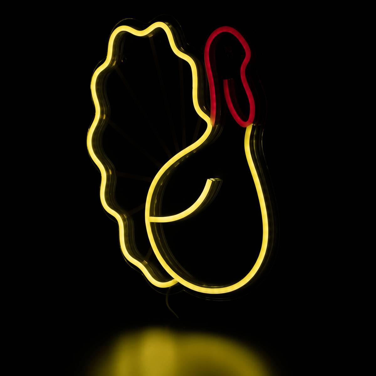Northlight Seasonal 15in. LED Neon Turkey Window Silhouette