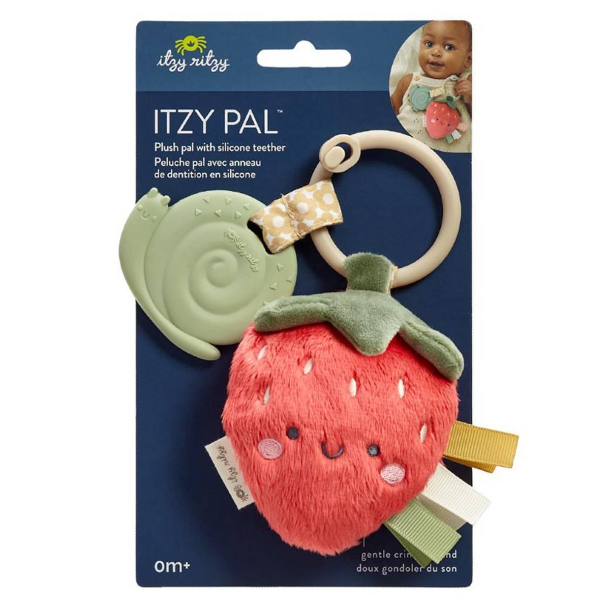 Itzy Ritzy Plush Strawberry with Silicone Snail Teether
