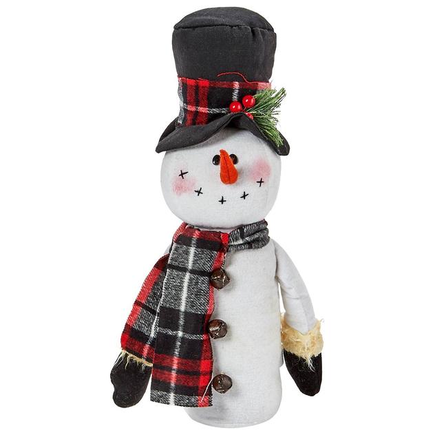 Black Hat and Mittens Snowman