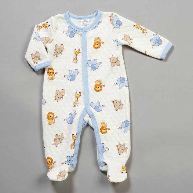 Baby Boy (3-9M) Little Beginnings Wildlife Quilted Sleep & Play