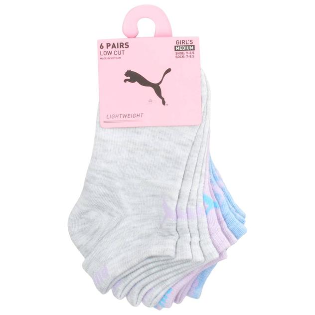 Girls Puma® 6pk. Low Cut Lightweight Socks