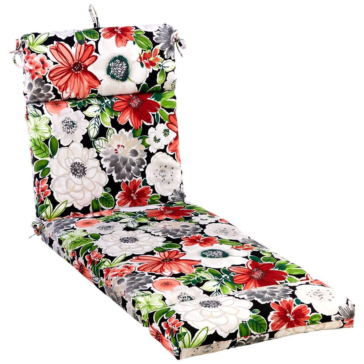 Jordan Manufacturing Floral Chaise Cushion - Putty Terracotta
