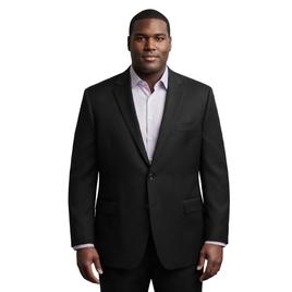 Mens Big & Tall Steve Harvey Birdseye Jacket - Black