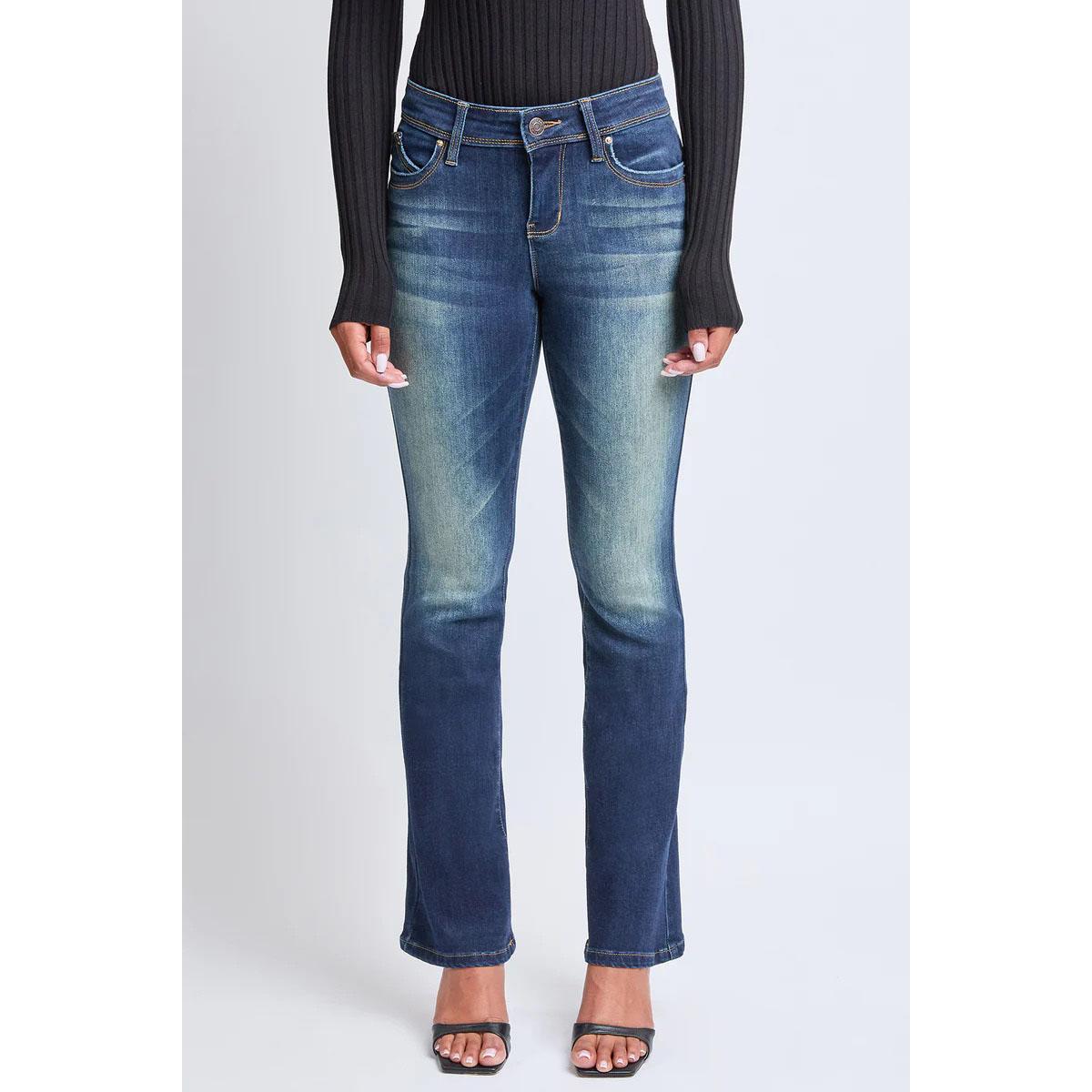Juniors YMI(R) WannaBettaButt Mid Rise Tinted Bootcut Jeans