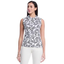 Womens Rafaella(R) Sleeveless Ruffle Trim Swimming Paisley