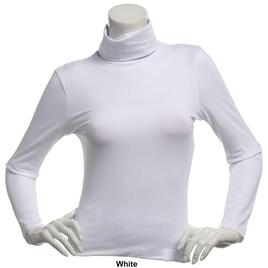 Juniors Aveto Long Sleeve Cotton Spandex Turtleneck Tee