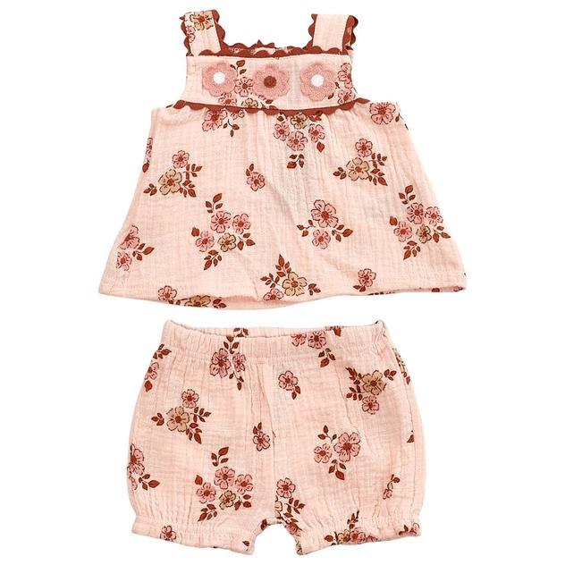 Baby Girl (NB-9M) Adley & Hudson® Floral Top & Shorts Set