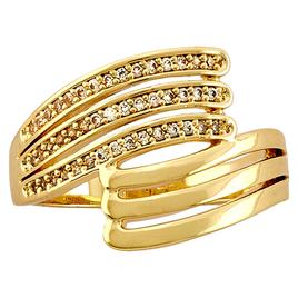 Ashley Cooper(tm) Gold Swirl CZ Ring