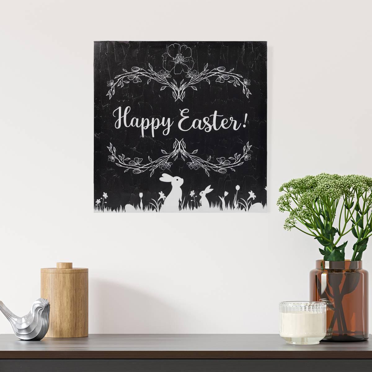 Northlight Seasonal Happy Easter Bunnies Canvas Wall Art