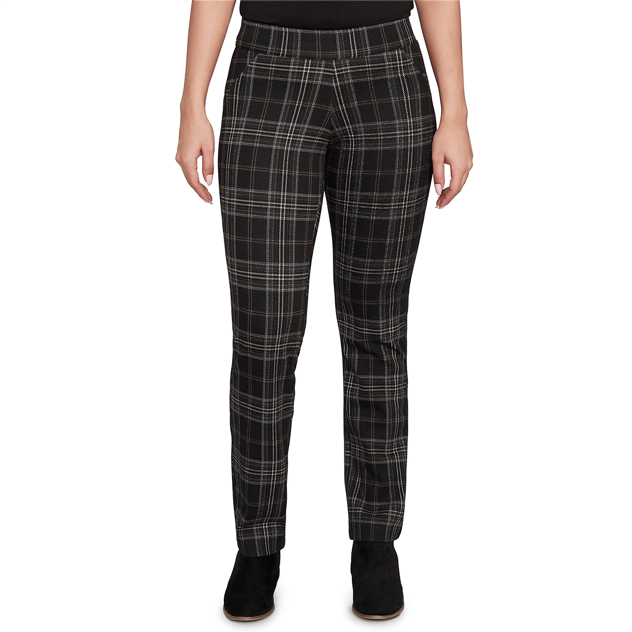 Womens Skye’s the Limit Autumn Countryside Plaid Ponte Pants