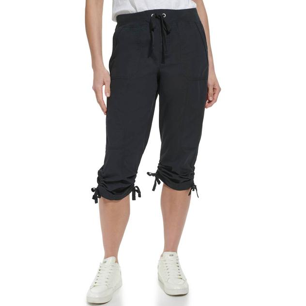 Womens DKNY Sport Hi Rise Shirred Utility Capris