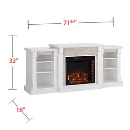 Southern Enterprises Stone Electric Fireplace & Bookcases