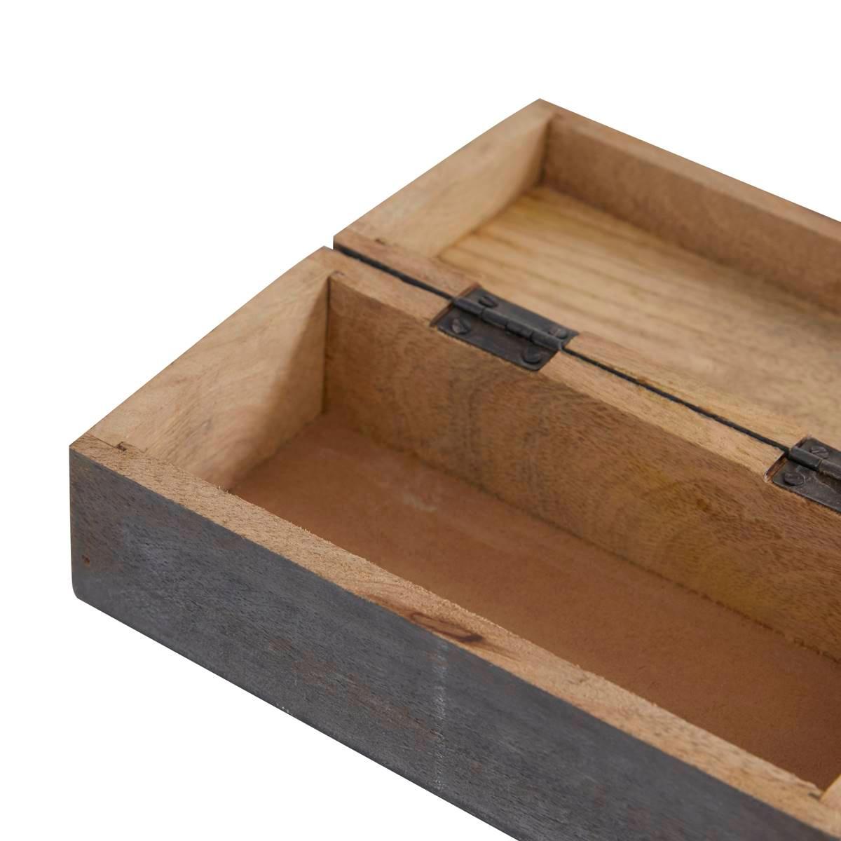 9th & Pike® 3pc. Wooden Jewelry Box