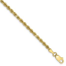 Gold Classics™ 10kt. Gold 2.75mm Rope Chain Ankle Bracelet
