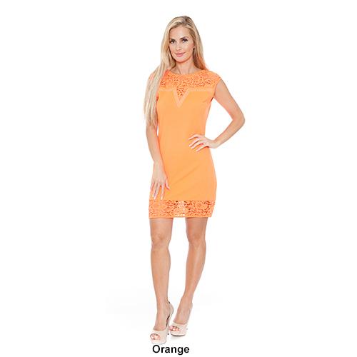 Womens White Mark Charlotte Cap Sleeve Sheath Dress