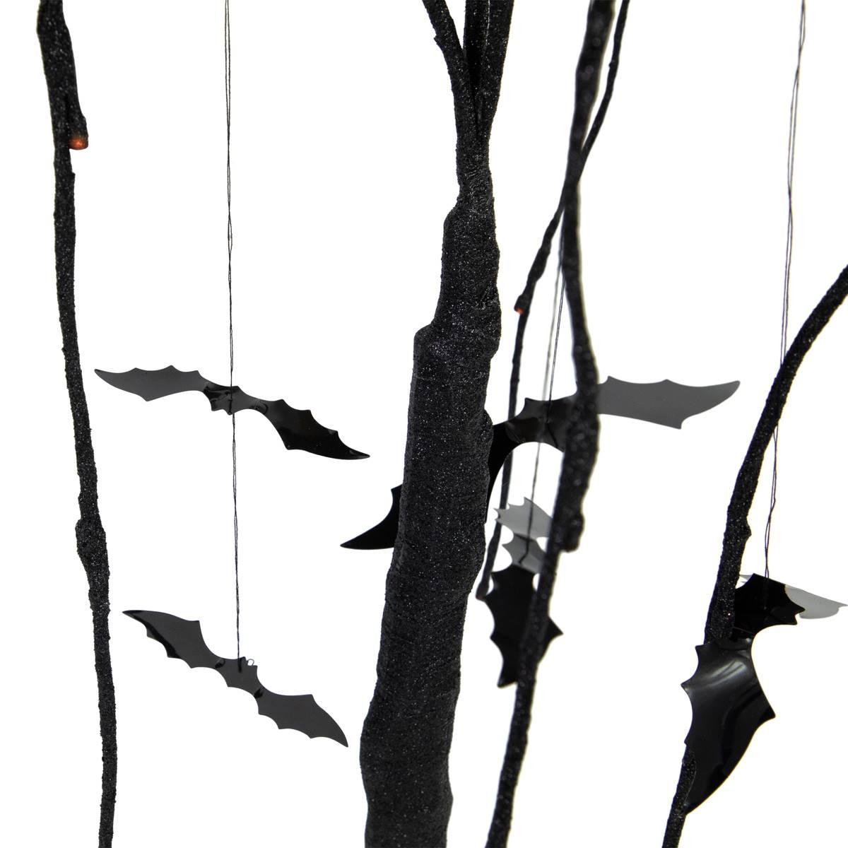 Northlight Seasonal 24in. LED Black Glittered Willow Tree