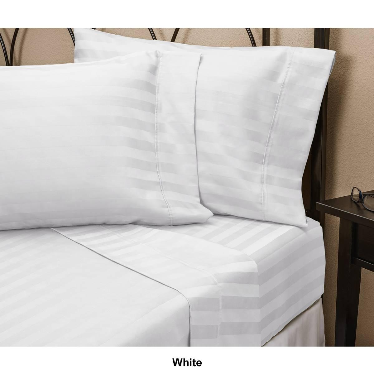 Sweet Home Collection 6pc. Embossed Stripe Microfiber Sheets