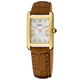 Womens Seiko Essentials Collection Gold-Tone Watch - SWR100