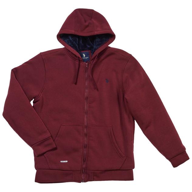 Mens U.S. Polo Assn.® Solid Sherpa Lined Hoodie