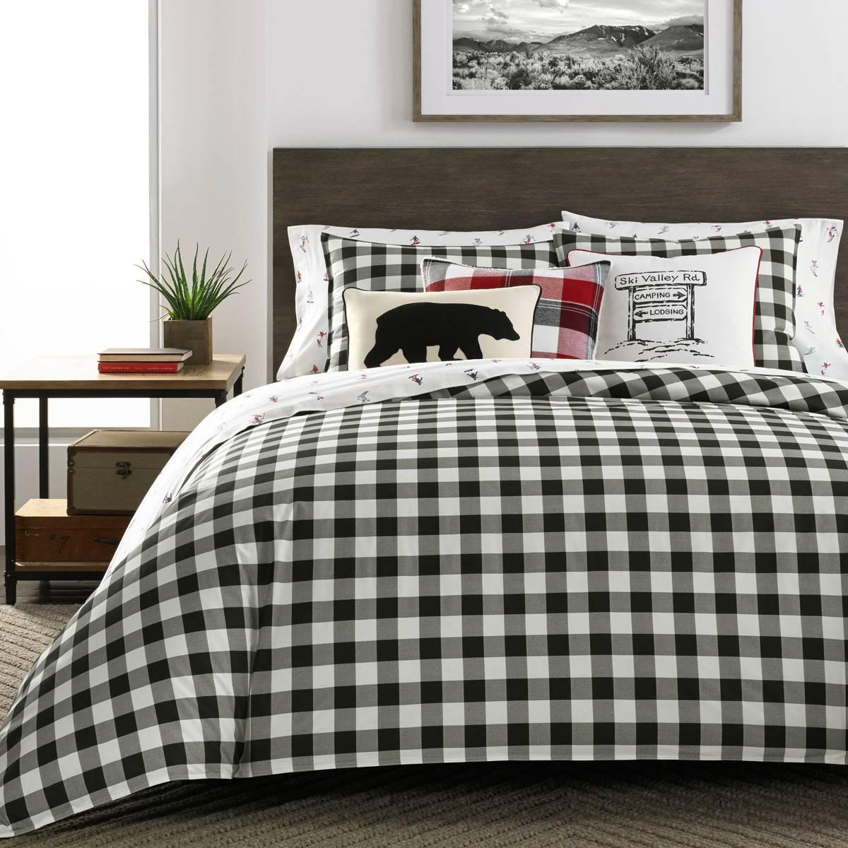 Eddie Bauer Mountain Plaid 180 Thread Count Duvet Set