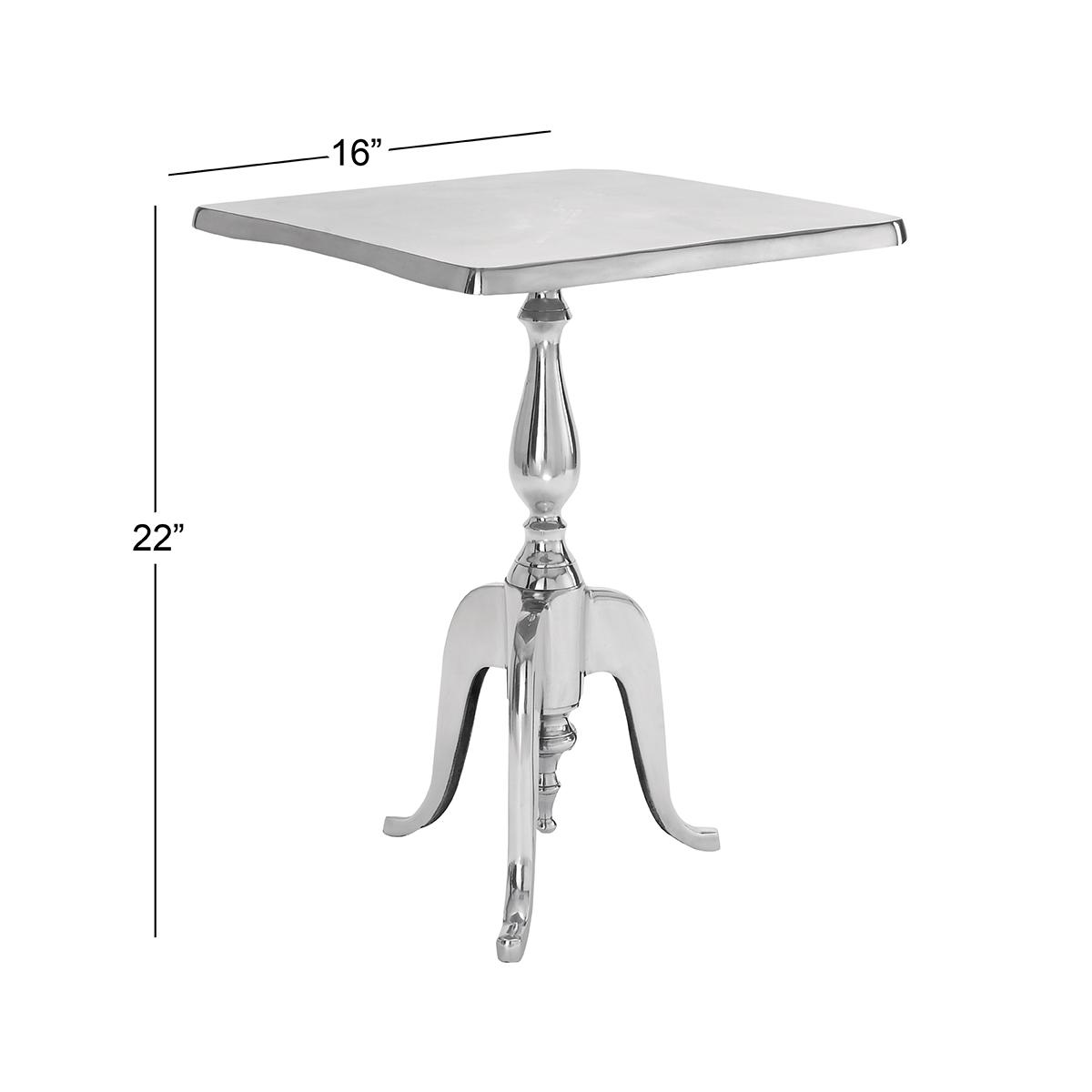 9th & Pike® Silver Aluminum Tapered Accent Table