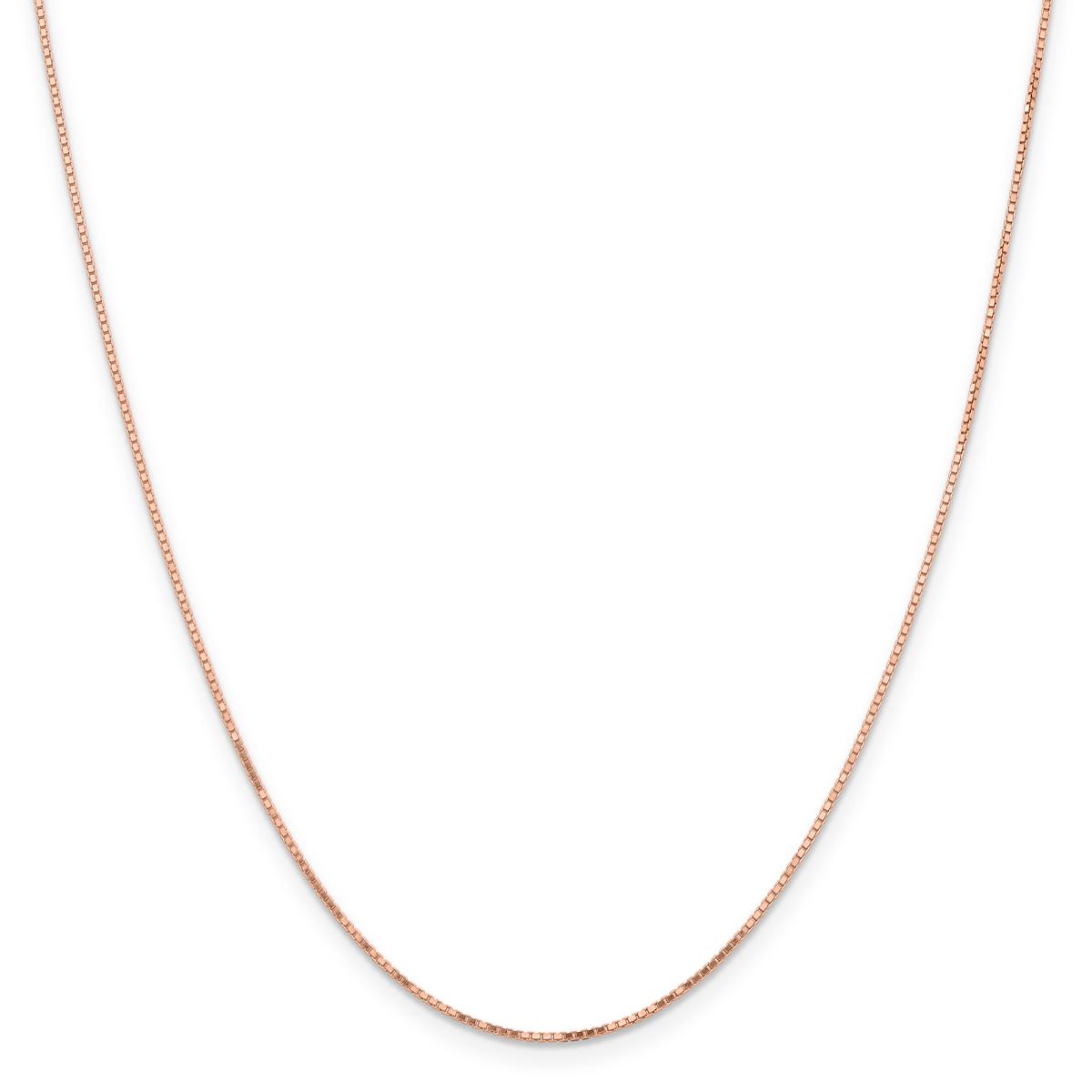 Gold Classics(tm) .95mm. 14kt. Rose Gold Box Chain Necklace